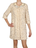 GAOWEI+XINZHAN - BESTICKTER TWILL BLUMEN MANTEL