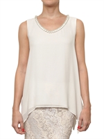 GAOWEI+XINZHAN - BESTICKTES SEIDEN CREPE TOP