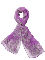 VERSACE - PRINTED SILK GEORGETTE SCARF