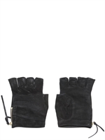 BALMAIN - AMANDA DISTRESSED SUEDE GLOVES