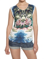 STELLA MCCARTNEY - HAWAIIAN PRINT COTTON JERSEY TANK TOP