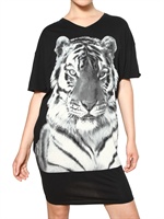 STELLA MCCARTNEY - TIGER PRINT COTTON JERSEY DRESS