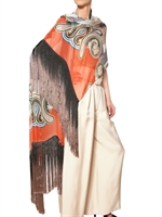 ETRO - VISCOSE FRINGES PRINTED SILK CHIFFON FOU