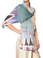 ETRO - FINELY PLEATED & PRINTED CREPE SCARF