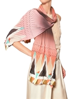 ETRO - FINELY PLEATED & PRINTED CREPE SCARF