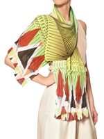 ETRO - FINELY PLEATED & PRINTED CREPE SCARF