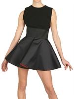 FAUSTO PUGLISI - WOOL CREPE AND SILK DUCHESSE DRESS