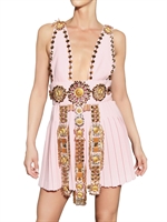 FAUSTO PUGLISI - EMBROIDERED WOOL CREPE DRESS