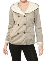 AIGUILLE NOIRE PEUTEREY - HEBE COTTON SATIN STRETCH SPORT JACKET - STONE