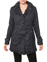 PEUTEREY - BUCKROE RUCHED NYLON TRENCH COAT