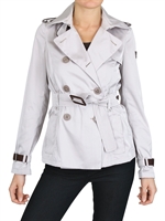 GEOSPIRIT - SHORT NYLON TRENCHT - STONE