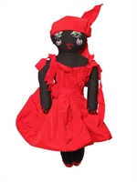 LANVIN PETITE - PERSONAGE PLEATED RED DRESS DOLL