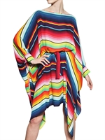 HOUSE OF HOLLAND - GESTREIFTES SEIDEN CHIFFON KLEID