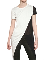 GARETH PUGH - T-SHIRT IN JERSEY DI COTONE BICOLORE CON PUNTE