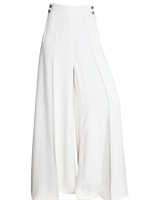 SALVATORE FERRAGAMO - PANTALONI DI CADY A GAMBA LARGA