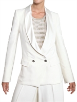 SALVATORE FERRAGAMO - DOUBLE BREASTED VISCOSE CADY JACKET
