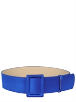 FAUSTO PUGLISI - SILK SATIN ON SMOOTH LEATHER BELT
