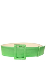 FAUSTO PUGLISI - SILK SATIN ON SMOOTH LEATHER BELT