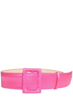 FAUSTO PUGLISI - SILK SATIN ON SMOOTH LEATHER BELT