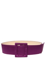 FAUSTO PUGLISI - SILK SATIN ON SMOOTH LEATHER BELT
