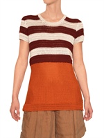 BURBERRY BRIT - GESTREIFTES BAUMWOLL CROCHET TOP