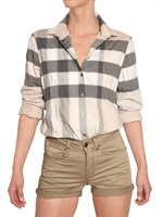 BURBERRY BRIT - KARIERTES BAUMWOLL CANVAS HEMD
