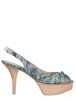FENDI - 100MM FENDISTA TEJUS PRINT LEATHER PUMPS