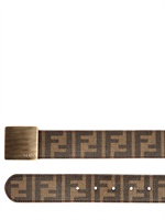 FENDI - CINTURA ZUCCA DI CANVAS LOGATO 4CM