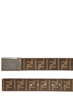 FENDI - CINTURA ZUCCA DI CANVAS LOGATO 4CM
