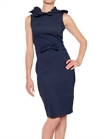 RED VALENTINO - STRUCTURED THICK JERSEY BOW DRESS