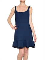 RED VALENTINO - STRUCTURED CADY BACK RUFFLE DRESS
