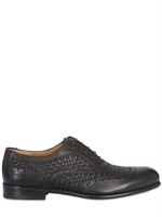 SALVATORE FERRAGAMO - GEWEBTE LEDER SCHNÜR SCHUHE