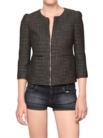 RED VALENTINO - GOLD LUREX TWEED JACKE