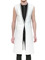 GARETH PUGH - GILET IN RAYON STRETCH MISTO TECHNO CREPE
