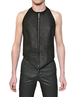 GARETH PUGH - SMOOTH LEATHER VEST - BLACK