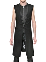 GARETH PUGH - GILET IN RAYON STRETCH MISTO TECHNO CREPE
