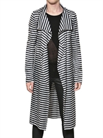 GARETH PUGH - STRIPED LIGHTWEIGHT NYLON TRENCH COAT