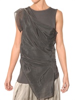 DUSAN - ORGANZA PANEL AUF WOLL SEIDEN STRICK TOP