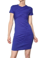 CARVEN - GATHERED JERSEY STRETCH DRESS
