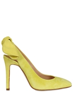 CARVEN - 100MM SUEDE BOW SANDALS