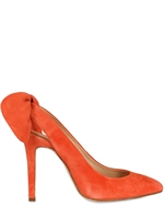 CARVEN - 100MM SUEDE BOW SANDALS