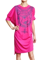 VIVIENNE WESTWOOD ANGLOMANIA - CHAIN PRINT OVERSIZED JERSEY TEE DRESS