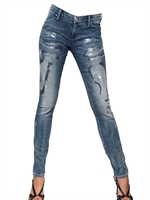 LEROCK - JEANS PUSH UP SKINNY STRETCH CON PAILLETTES