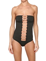 NINA SENICAR - MICROFIBRE WITH GOLD DETAILS BATHING SUI