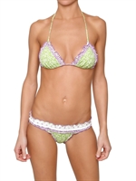 NINA SENICAR - RUCHED FLOWER MICROFIBRE BIKINI BATHING