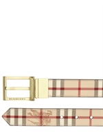 BURBERRY - KARIERTER GÜRTEL - SCHOKOBRAUN
