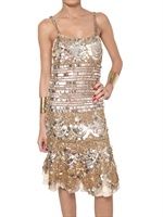 BLUMARINE - SEQUIN SILK NET DRESS
