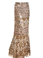 BLUMARINE - PAILLETTEN SEIDEN NETZ ROCK