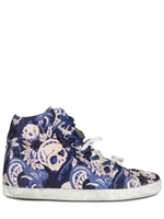 MANCAPANE - MACRAME EMBROIDERED HIGH TOP SNEAKERS