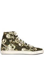 MANCAPANE - MACRAME EMBROIDERED HIGH TOP SNEAKERS